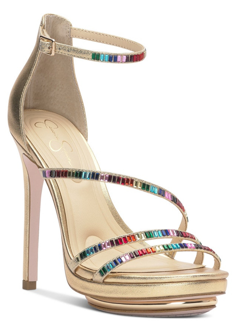 JESSICA SIMPSON Womens NEW Jeweled Embla Open Toe Heeled Sandal | Size 11